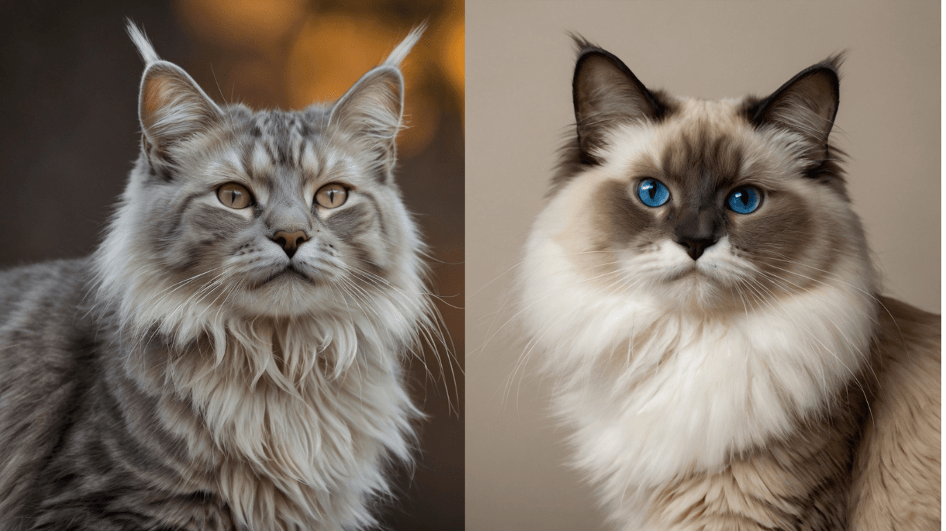 Maine Coon, Maine Coon Czy Ragdoll, Maine Coon i Ragdoll, kota Ragdoll