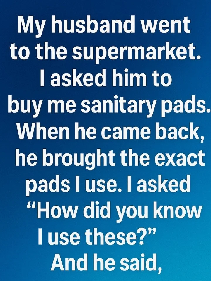Man buying sanitary pads as a gesture of care and support for his partner.
