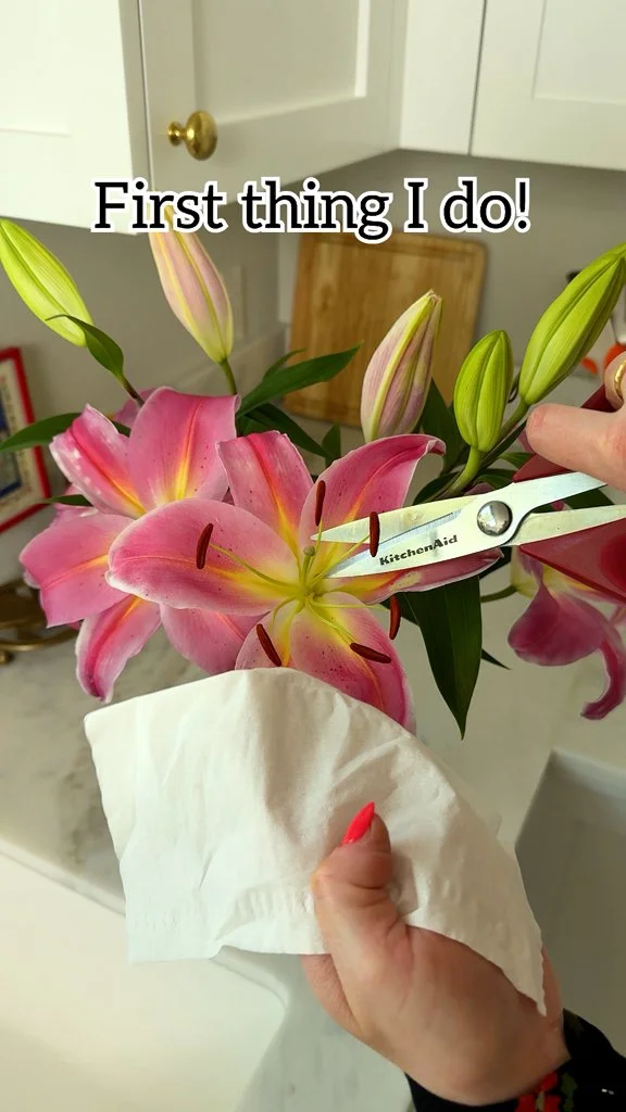 At-home floral design arrangement with tips for vase life