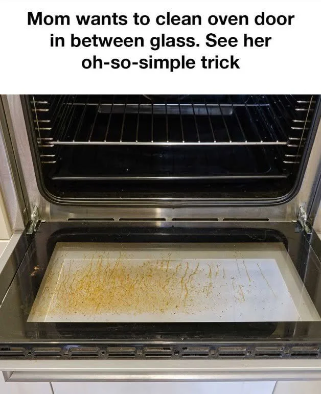Sparkling clean oven door glass using a simple, chemical-free cleaning method