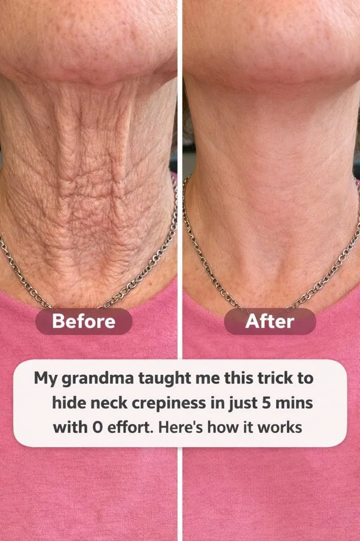 Quick tips to hide neck crepiness using Grandma's easy trick