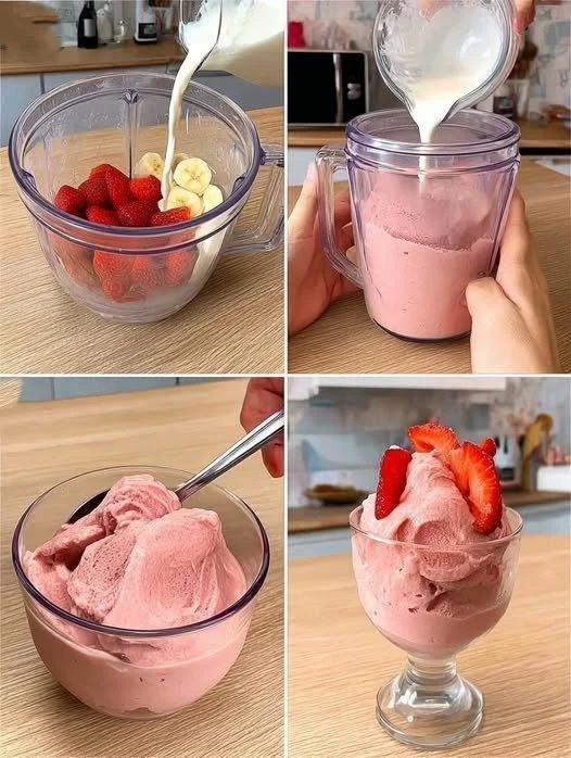 Delicious high-protein ice cream served in a bowl, topped with fresh fruit.