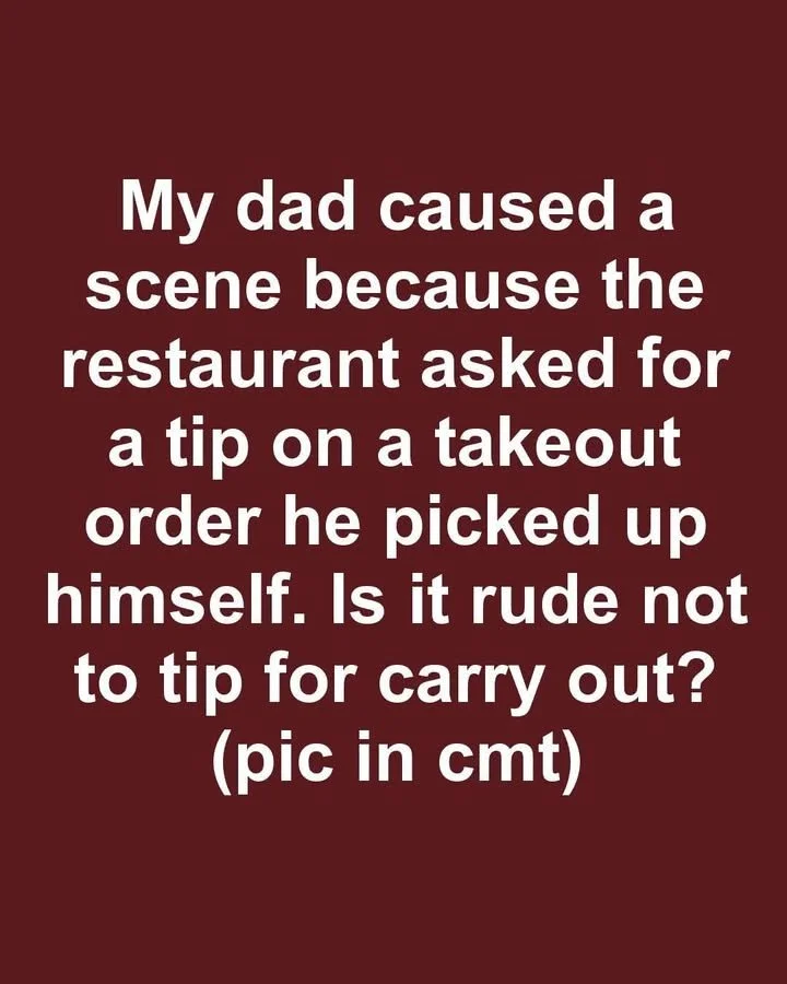 Tipping etiquette guide for carryout and takeout services.