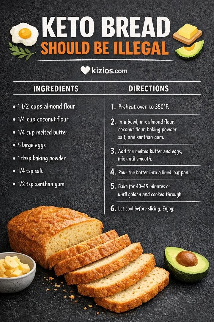 Delicious homemade Keto Bread, low-carb and easy recipe for ketosis