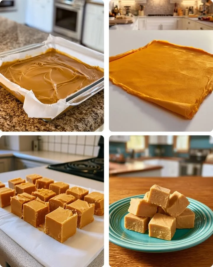 Delicious Keto Caramel Fudge, smooth and rich, perfect low-carb dessert.