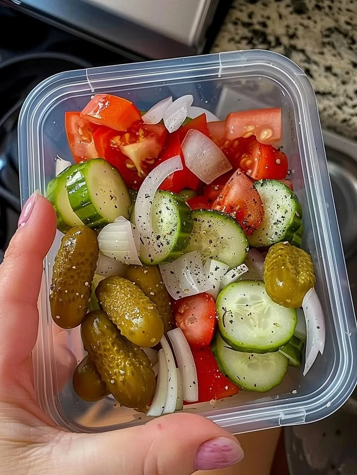 Keto Snack Pickle & Tomato Crunch Box for low-carb enthusiasts