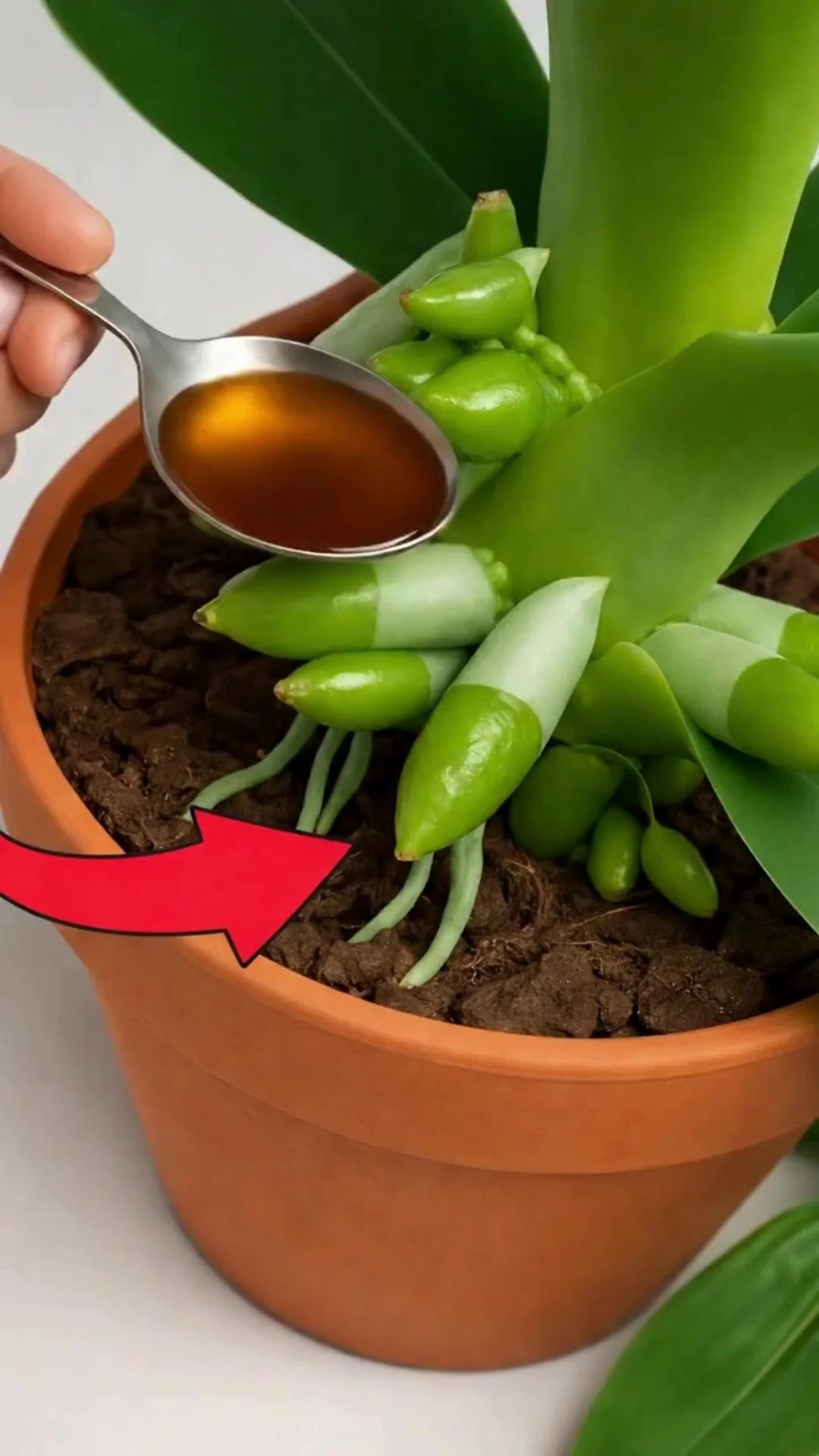 Healthy orchid roots thriving with proper care for year-round blooms.
