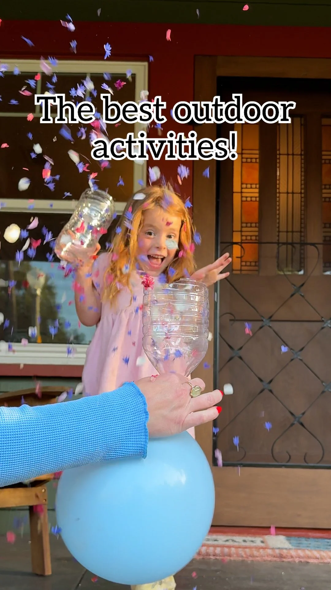 Family enjoying outdoor activities together in summer sunshine