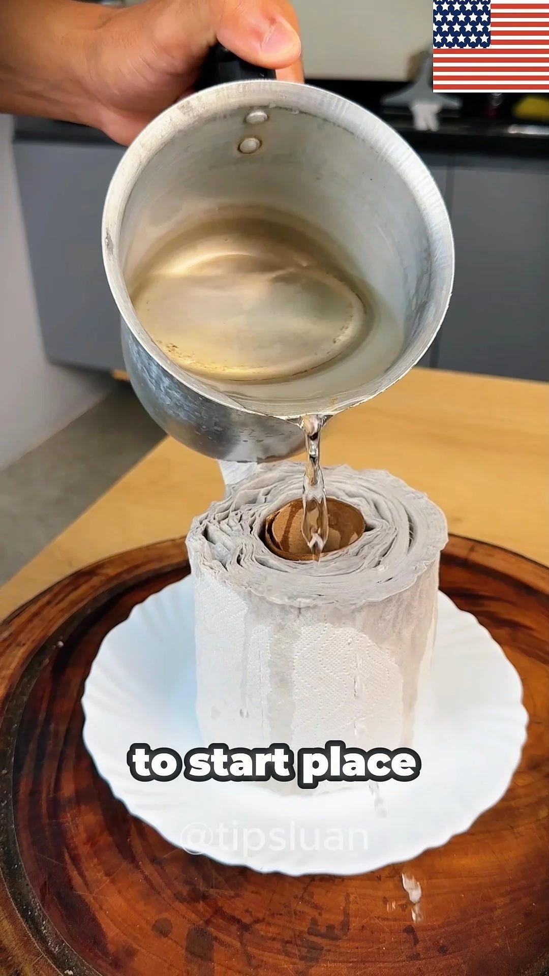 Pouring hot water over paper creates astonishing visual effects.