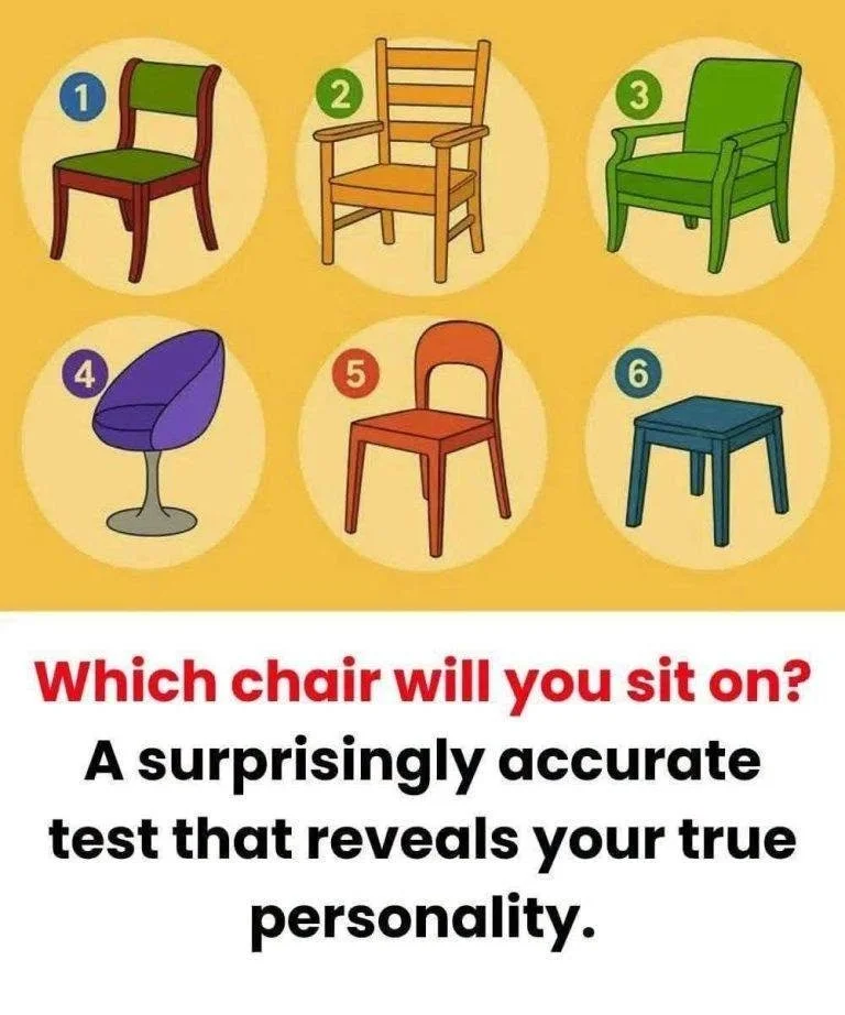 Illustration showing how chair choice reflects personality traits