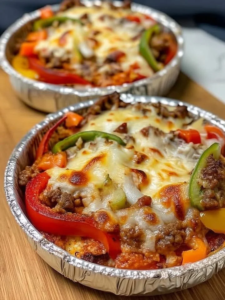 Delicious Zero Carb Crustless Pizza Bowl loaded with toppings