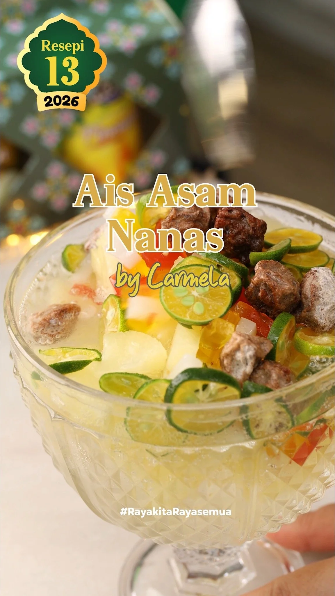 Ais Asam Nanas - refreshing ice drink with pineapple syrup