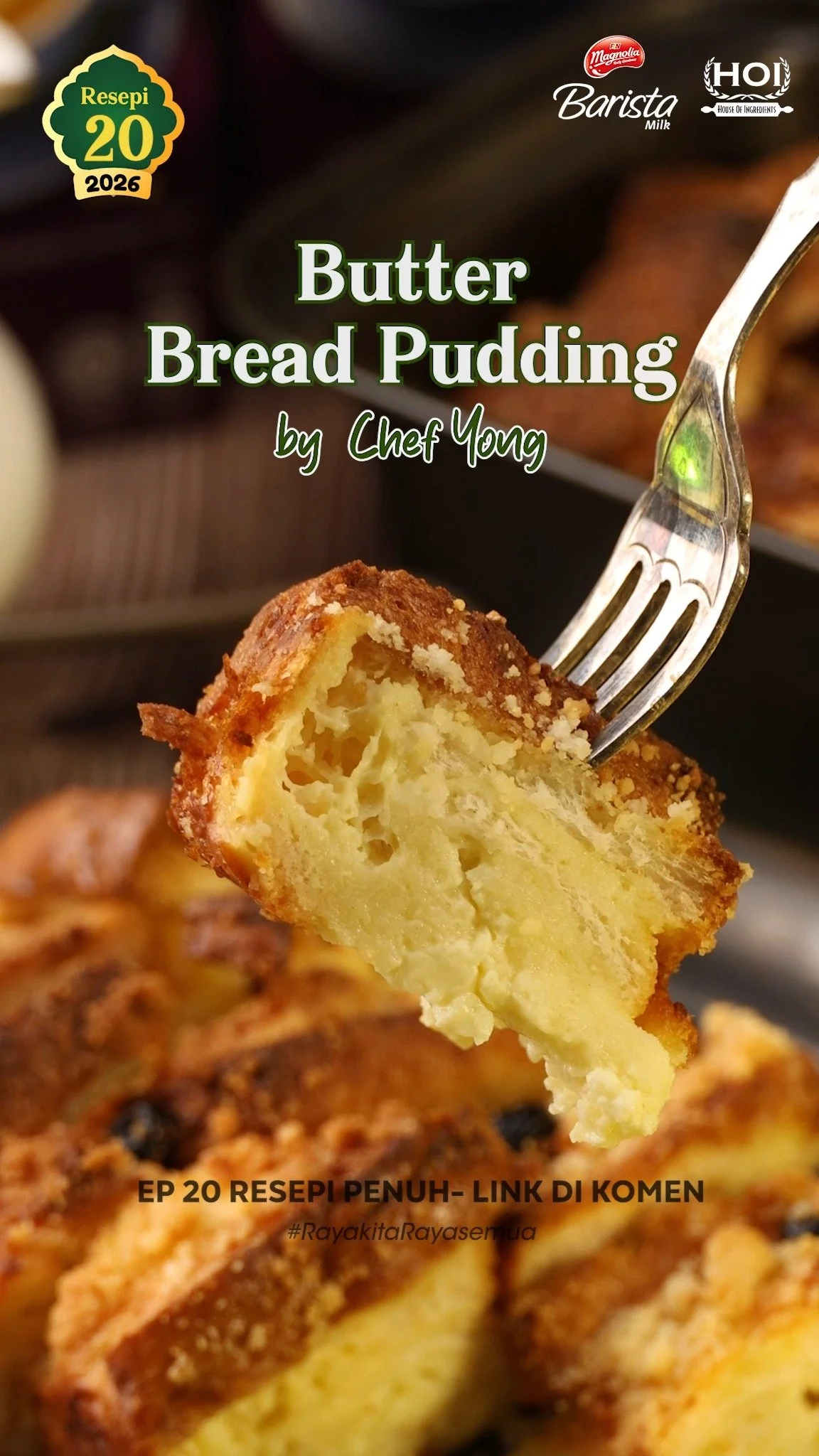 Delicious homemade bread pudding served with caramel sauce and whipped cream