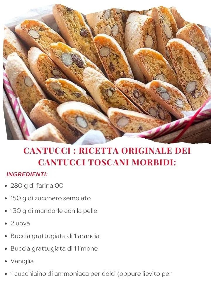 Biscotti cantucci toscani serviti con vino dolce