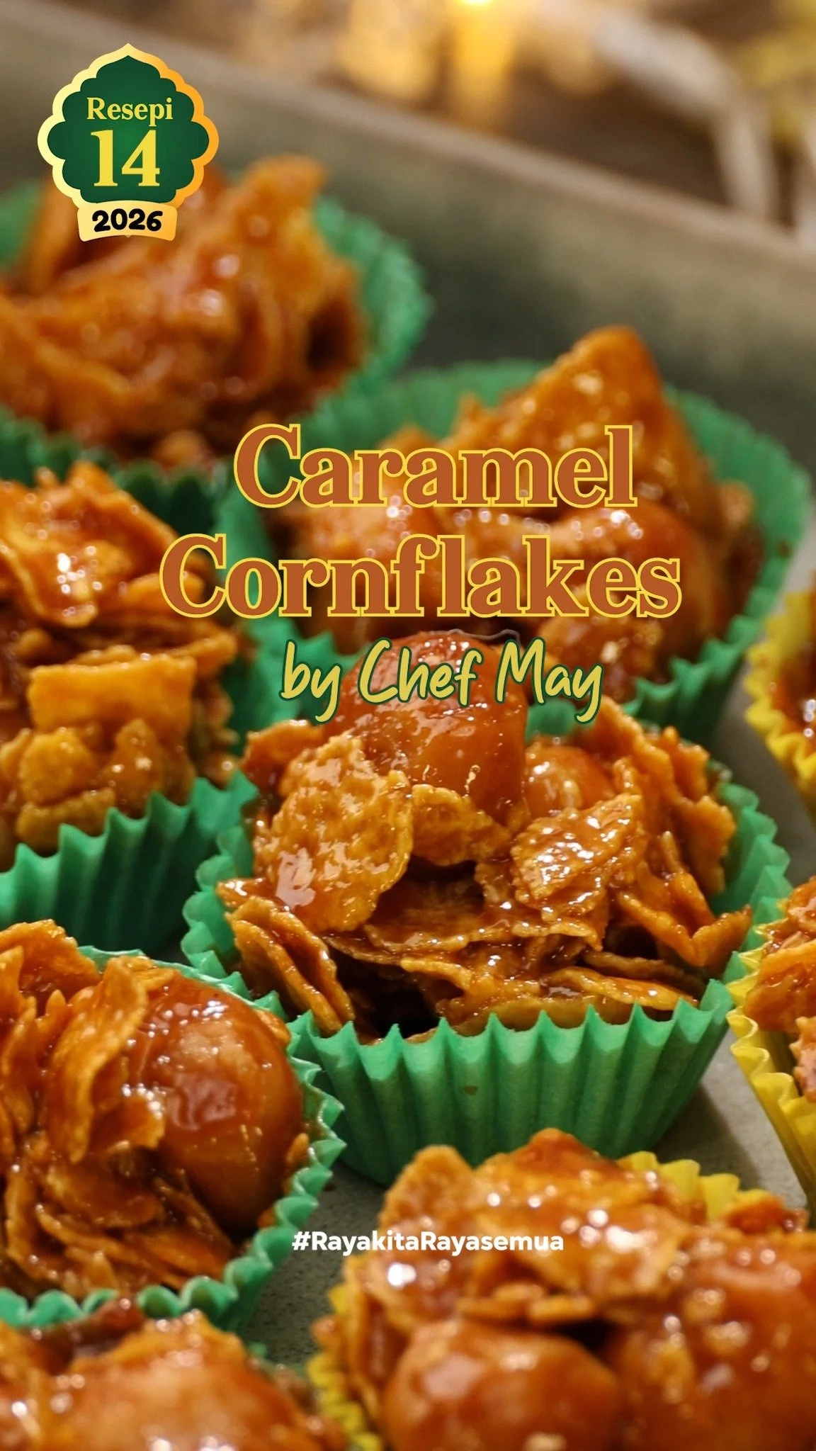Delicious caramel cornflakes served in a bowl, perfect for snacking.