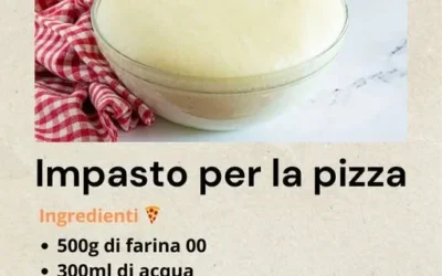 Impasto pizza fatto in casa con ingredienti freschi e naturali