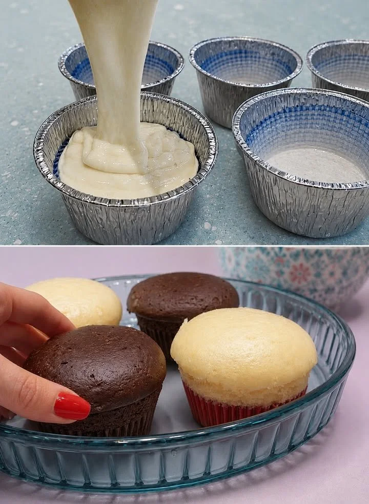 Delicious Japanese water muffins served on a plate with fresh fruit.