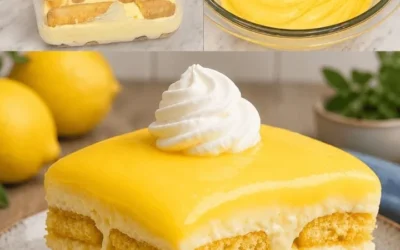 Delicious Lemon Tiramisu dessert garnished with lemon zest and mint leaves.
