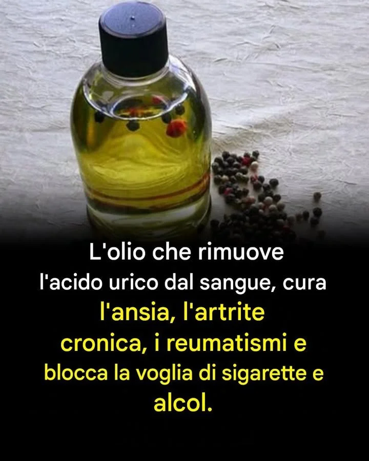 Olio urico efficace per la salute, combatte ansia e artrite cronica.