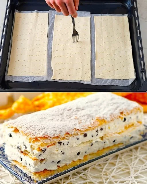 Millefoglie con Ricotta servito su un piatto elegante