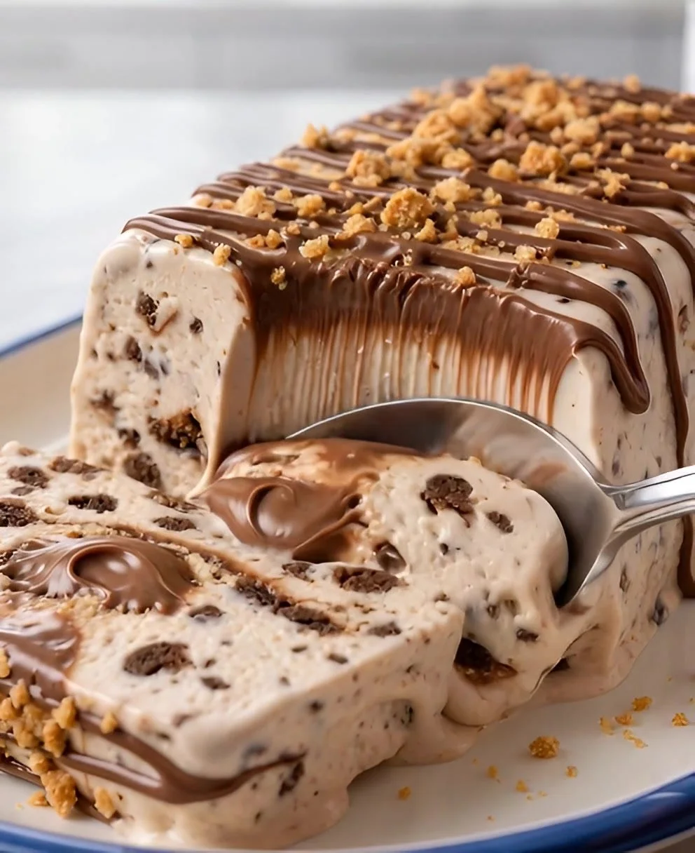 Delicious Nutella cream dessert topped with chocolate and nuts