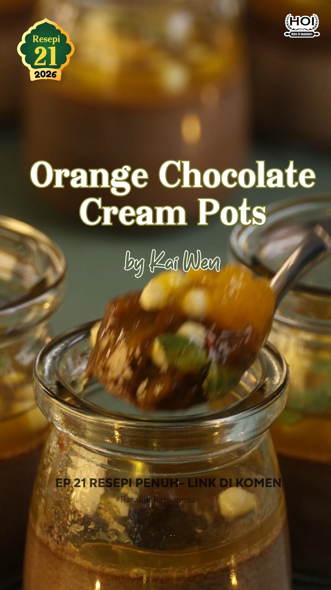 Delicious Orange Chocolate Cream Cups dessert with creamy chocolate and orange flavor.
