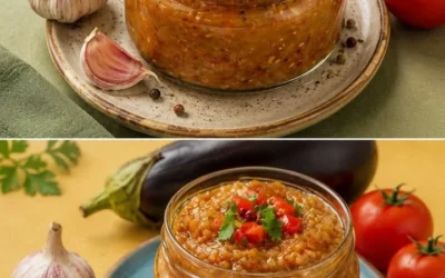 Pesto di melanzane con pomodorini freschi