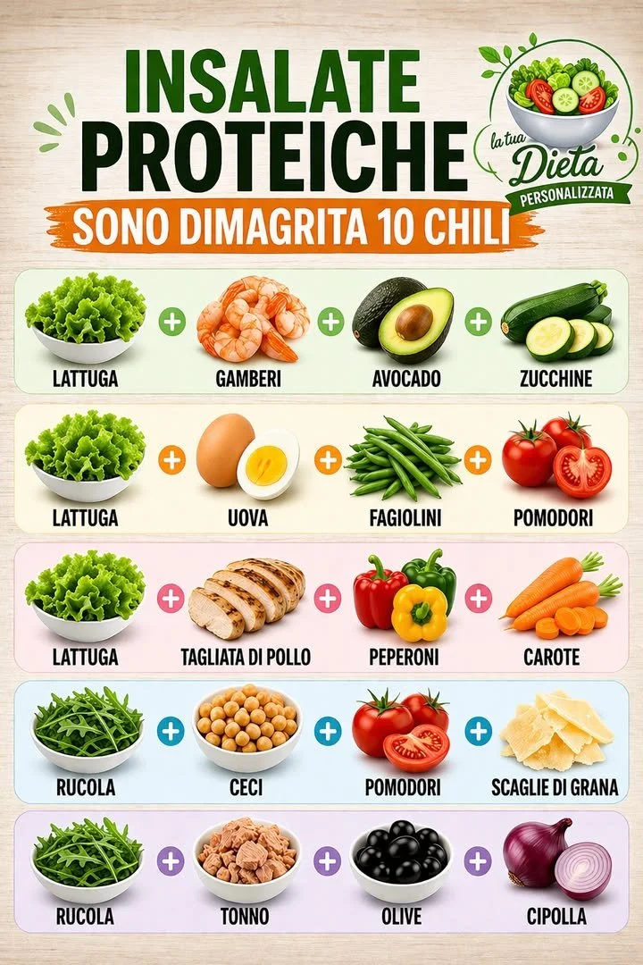 A variety of colorful protein salads for healthy weekly lunches