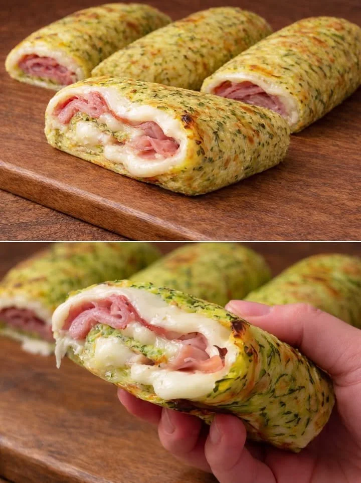 Delizioso Rotolo di Zucchine ripieno di formaggio e aromi freschi.