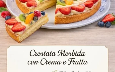 Delicious soft tart topped with creamy frosting and fresh fruit slices