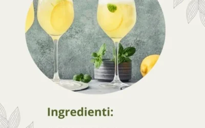 Spritz limoncello servito in un bicchiere con decorazioni di limone