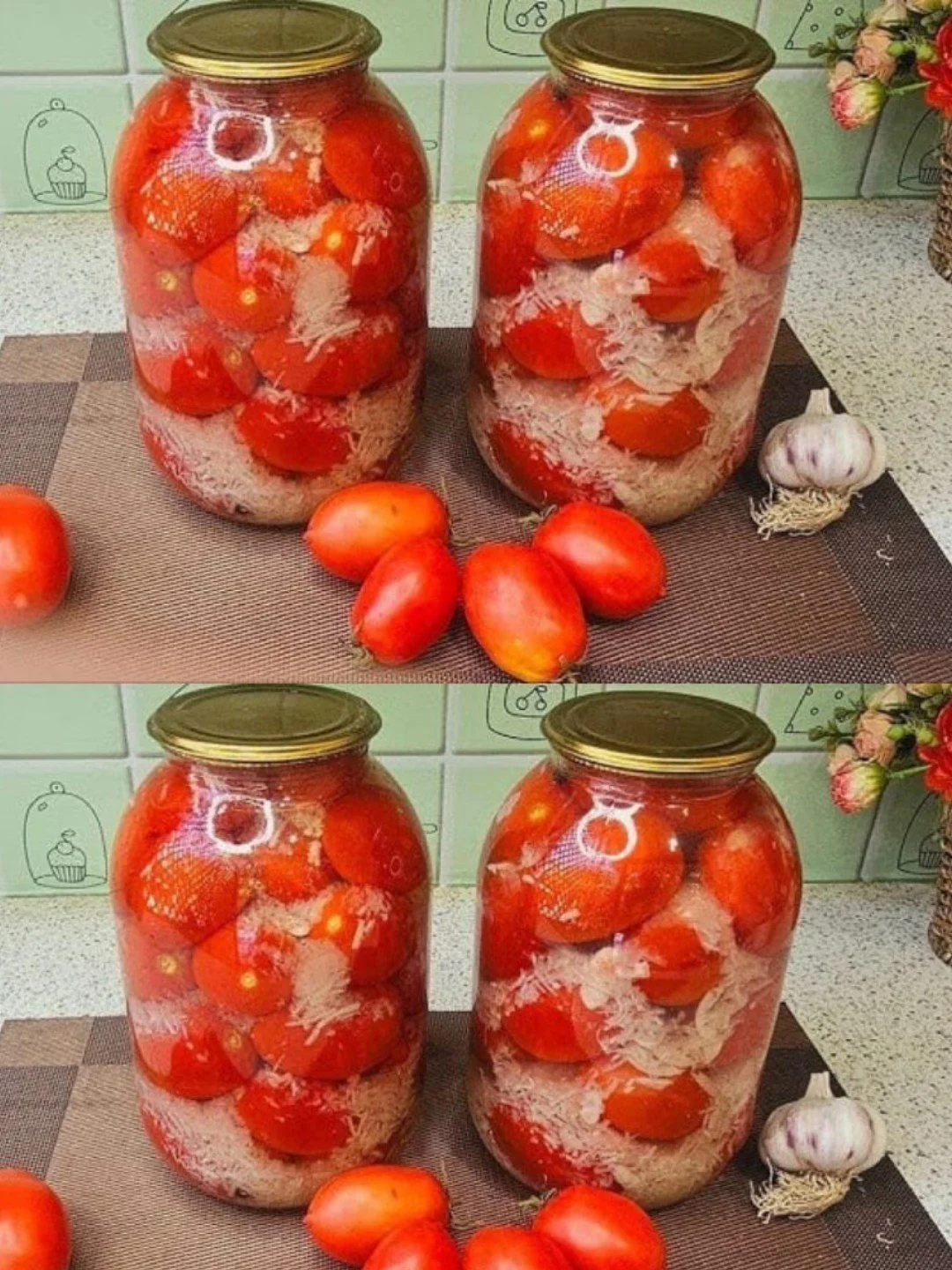 Fresh tomatoes stored for long-term preservation, maintaining summer flavors.