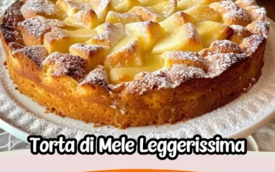 Torta di mele leggera e facile da preparare, dolce irresistibile.