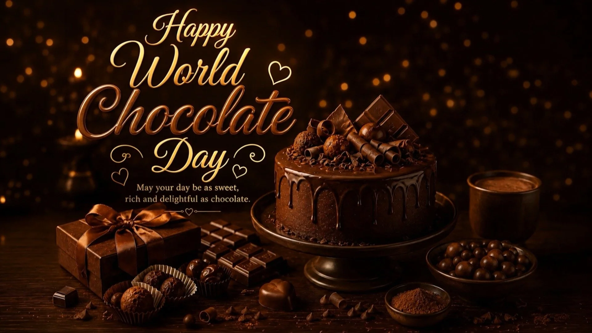 Delicious chocolate desserts celebrating World Chocolate Day.