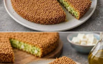 Zucchine grattugiate con feta e yogurt servite in un piatto