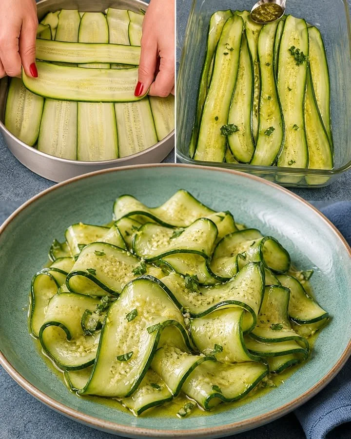 Zucchine marinate preparate secondo una ricetta facile e gustosa
