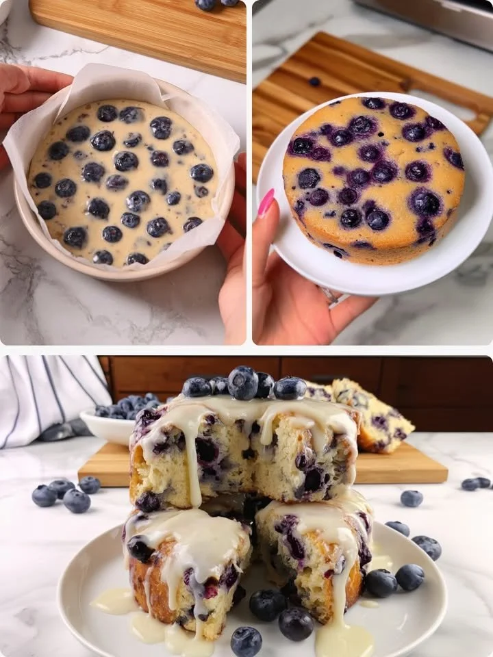 Delicious Keto Blueberry Coffee Cake on a plate