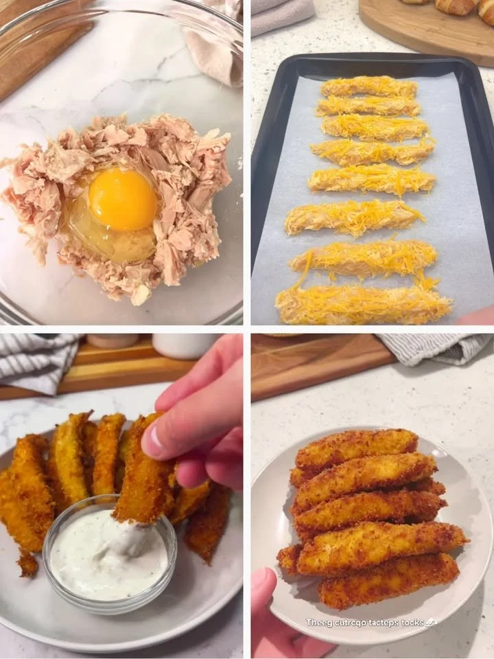 Crispy keto chicken strips made without flour, ideal for low-carb diets.