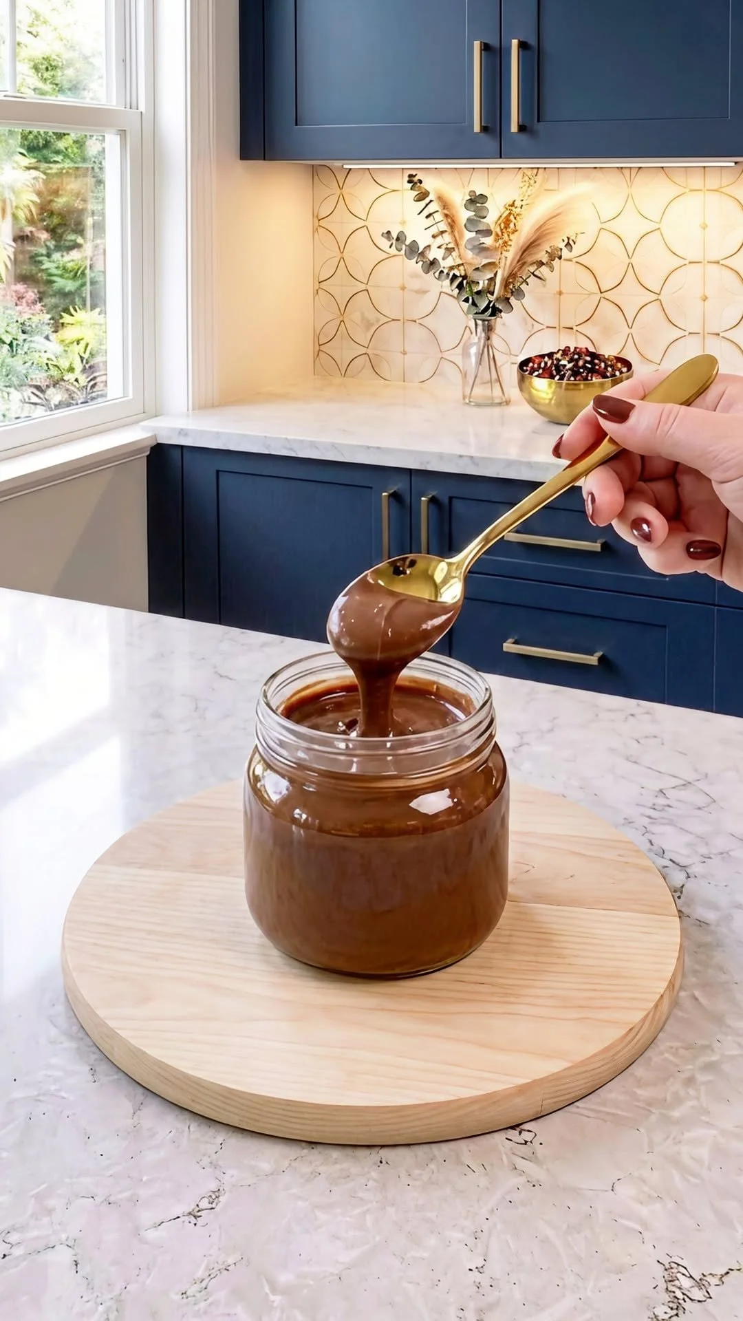 Delicious homemade Nutella alternative recipe ingredients and preparation.