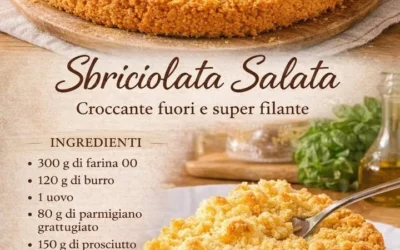 Sbriciolata Salata preparata con ingredienti freschi e gustosissimi.