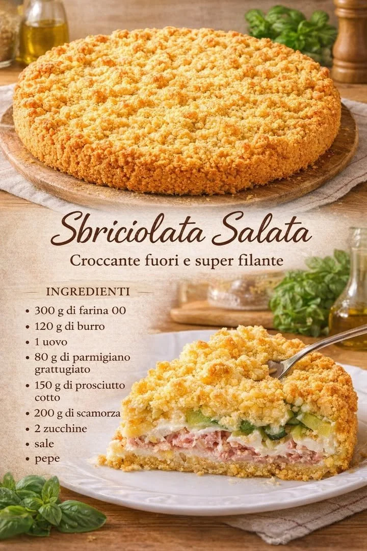 Sbriciolata Salata preparata con ingredienti freschi e gustosissimi.