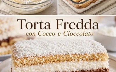 Torta fredda al cocco e cioccolato, dessert estivo e fresco